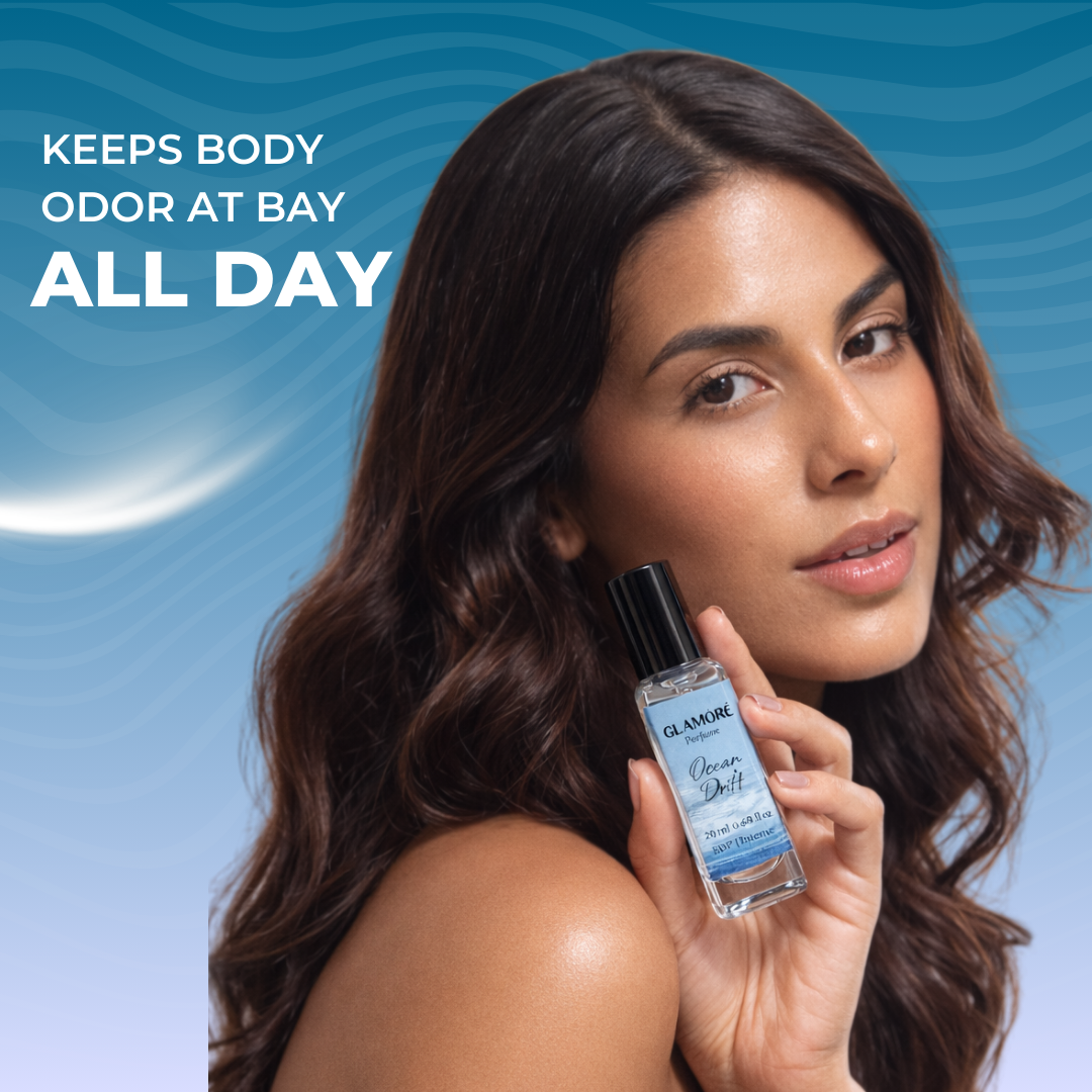 Ocean Drift Perfume by GLAMORÉ Perfume – Fresh Aquatic Marine Fragrance | Long Lasting EDP Intense | Pocket Size 20ml