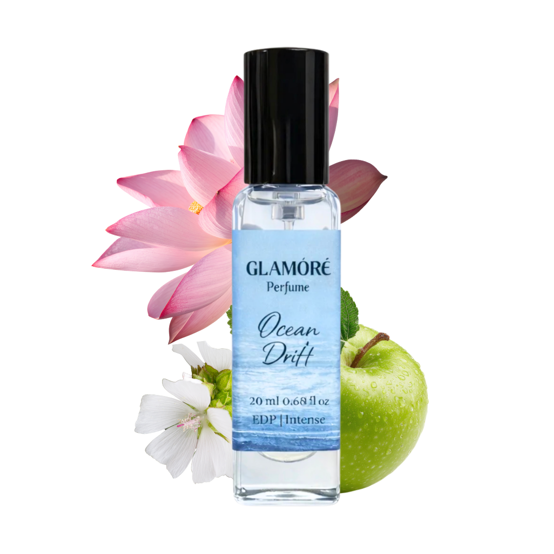 Ocean Drift Perfume by GLAMORÉ Perfume – Fresh Aquatic Marine Fragrance | Long Lasting EDP Intense | Pocket Size 20ml