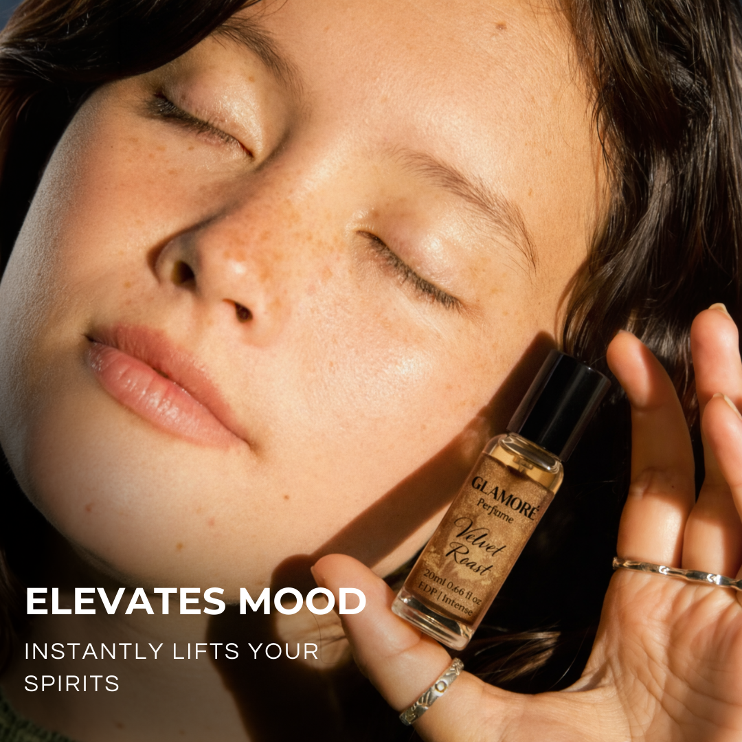 GLAMORÉ Velvet Roast Perfume – Warm Coffee Vanilla Fragrance | Long Lasting EDP Intense | Pocket Size 20ml