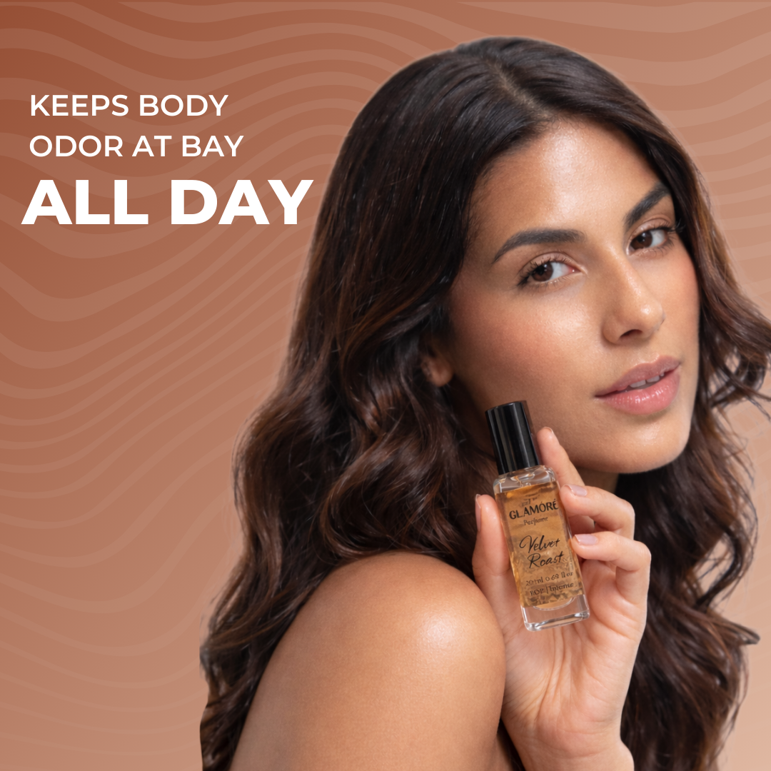 GLAMORÉ Velvet Roast Perfume – Warm Coffee Vanilla Fragrance | Long Lasting EDP Intense | Pocket Size 20ml